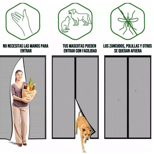 Cortina Cierre Magnético Anti Mosquitos