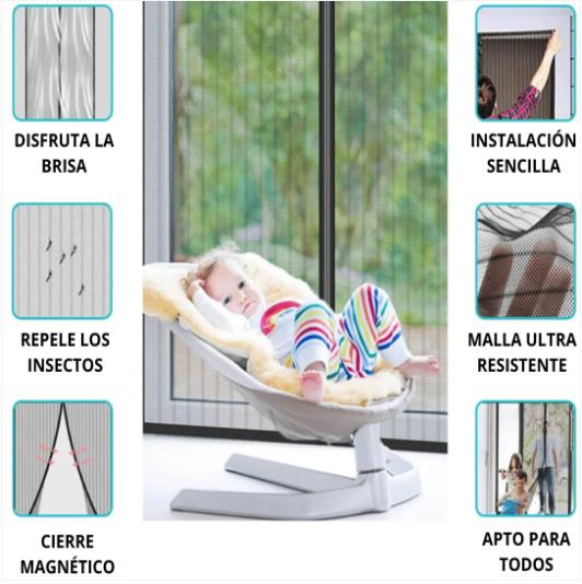 Cortina Cierre Magnético Anti Mosquitos