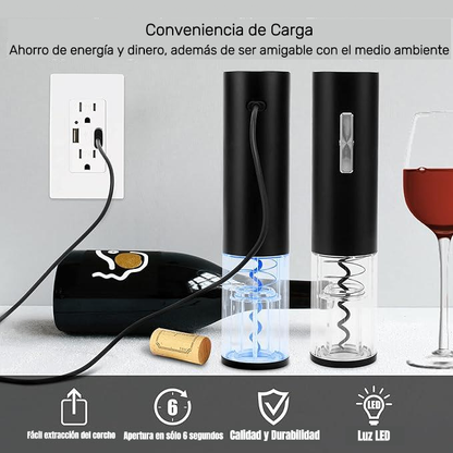 Abridor de Vino Eléctrico Recargable